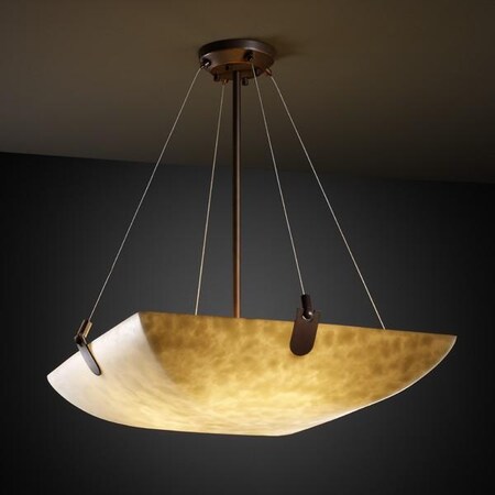 Justice Design Group CLD-9622-25-MBLK Clouds Collection 24" Pendant Bowl with U-Clips